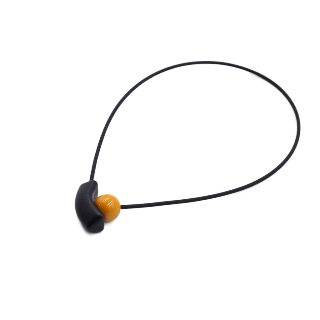 Atome PVC Necklace, Orange