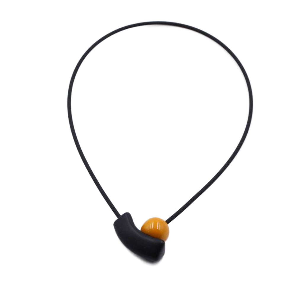 Atome PVC Necklace, Orange