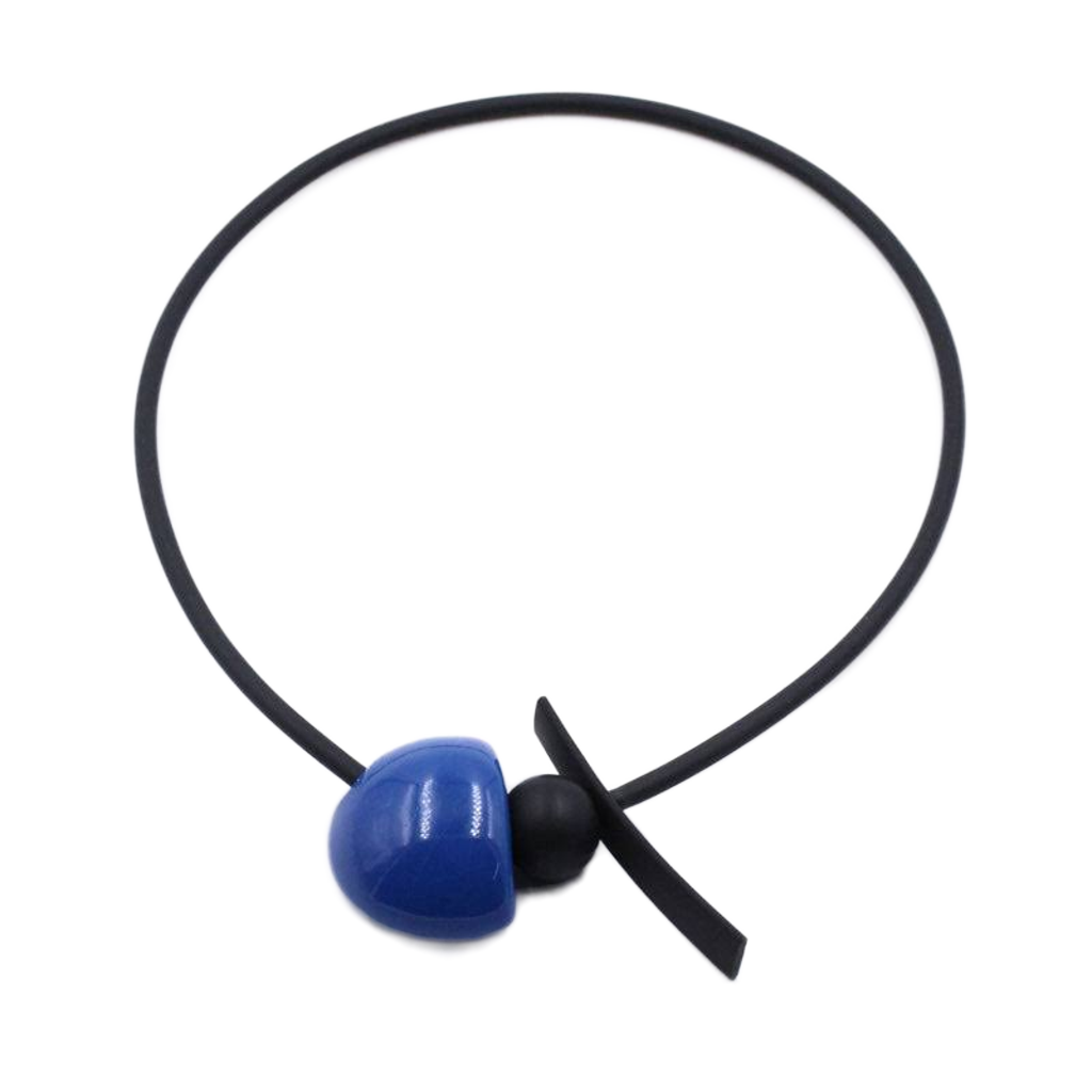 Shogun PVC Necklace, Azure