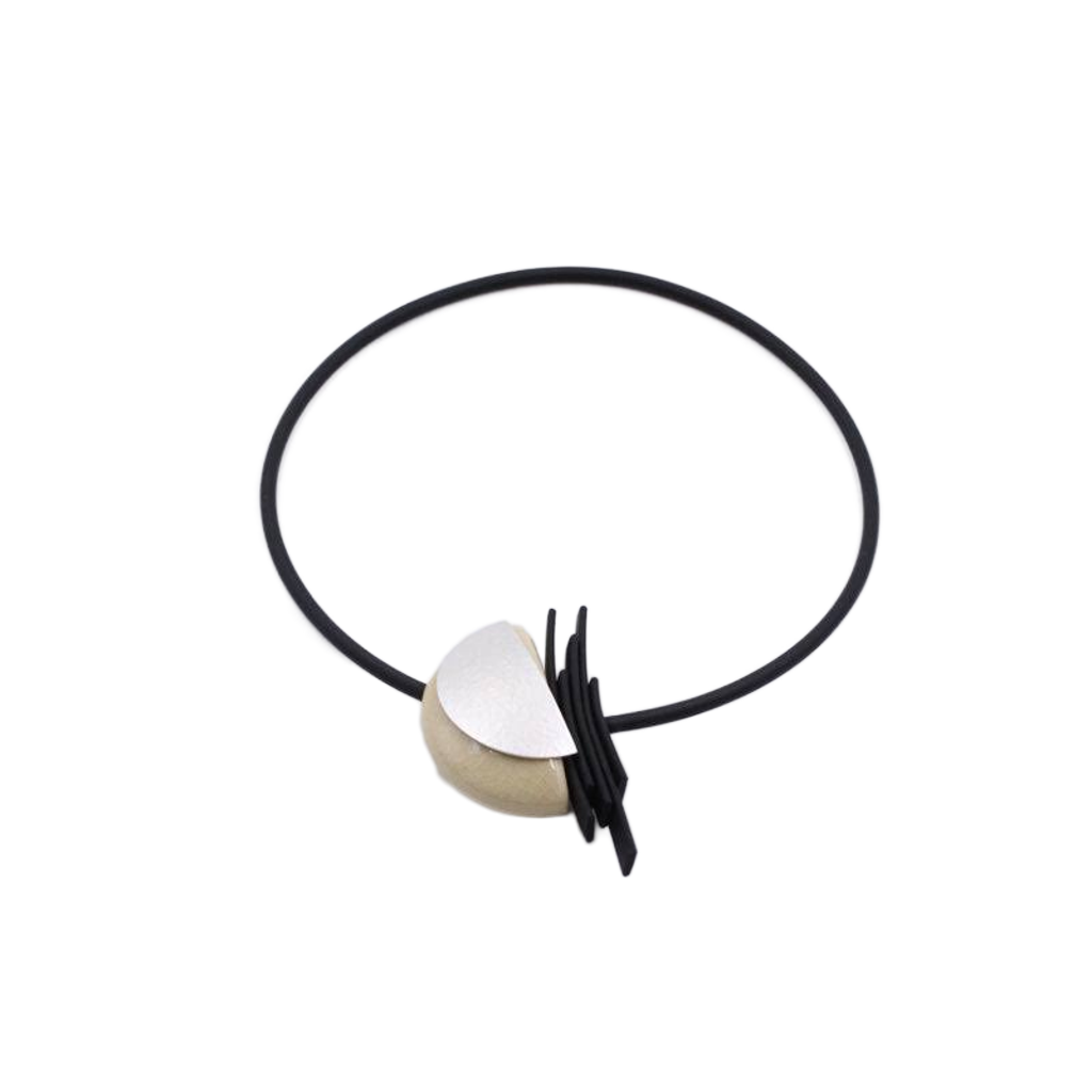 Big Bang PVC Necklace, Ivory