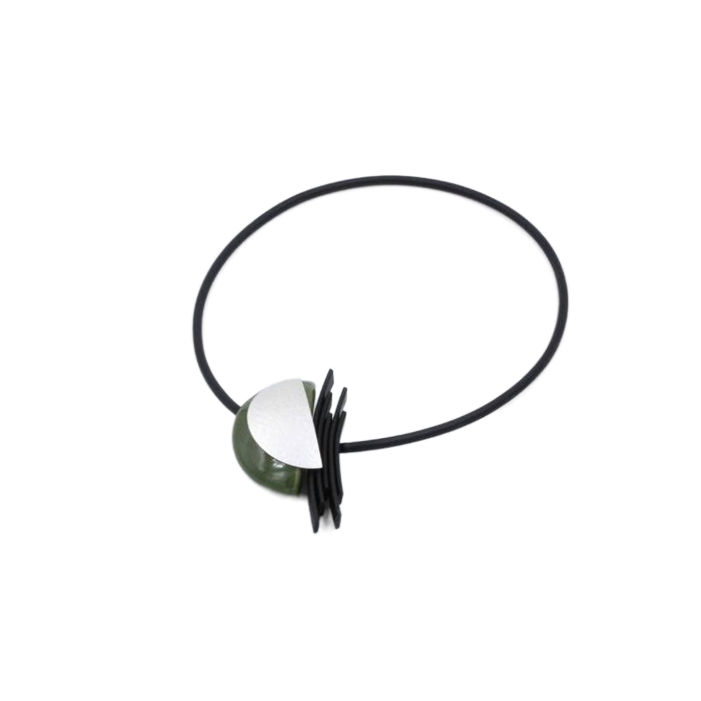 Big Bang PVC Necklace, Khaki