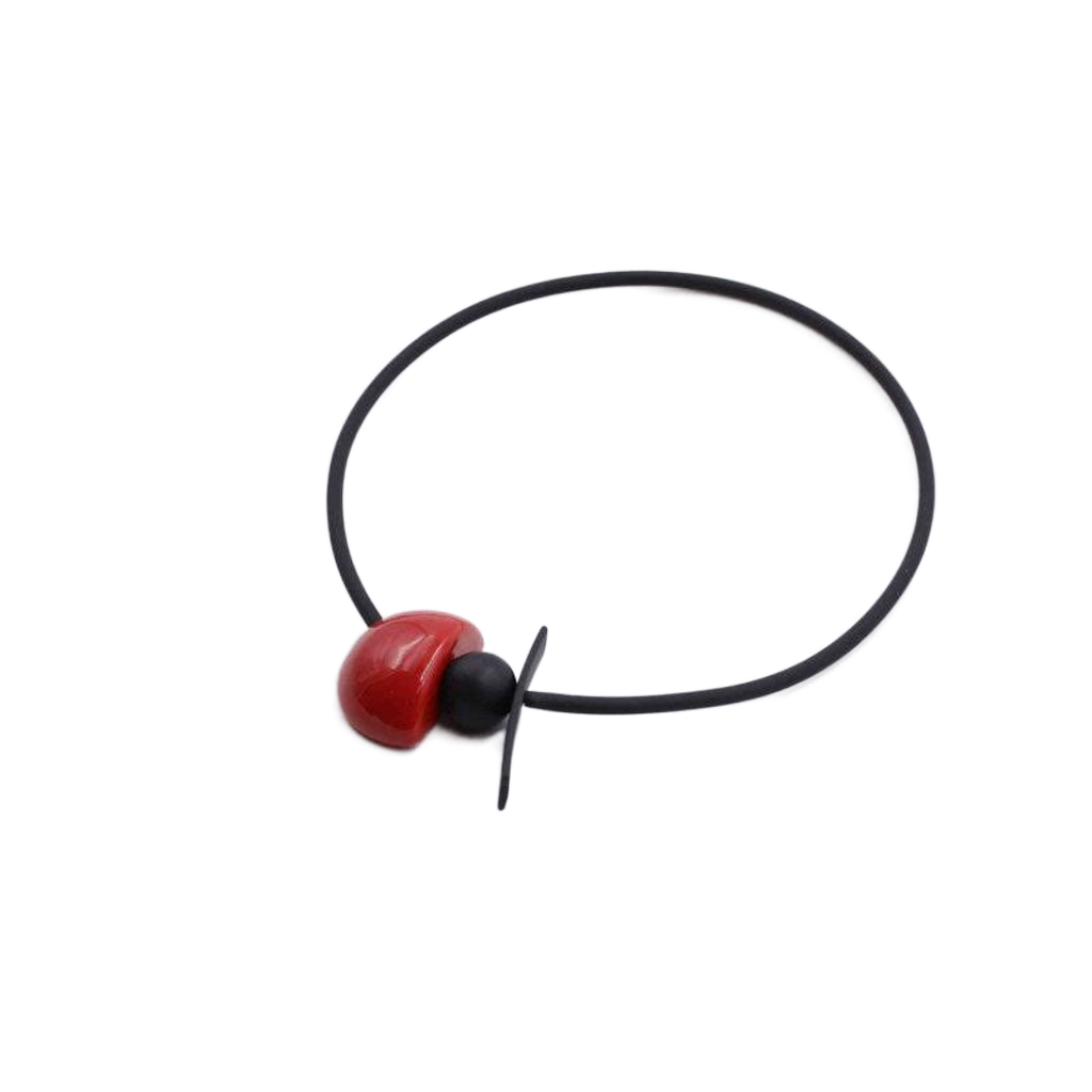 Shogun PVC Necklace, Cherry