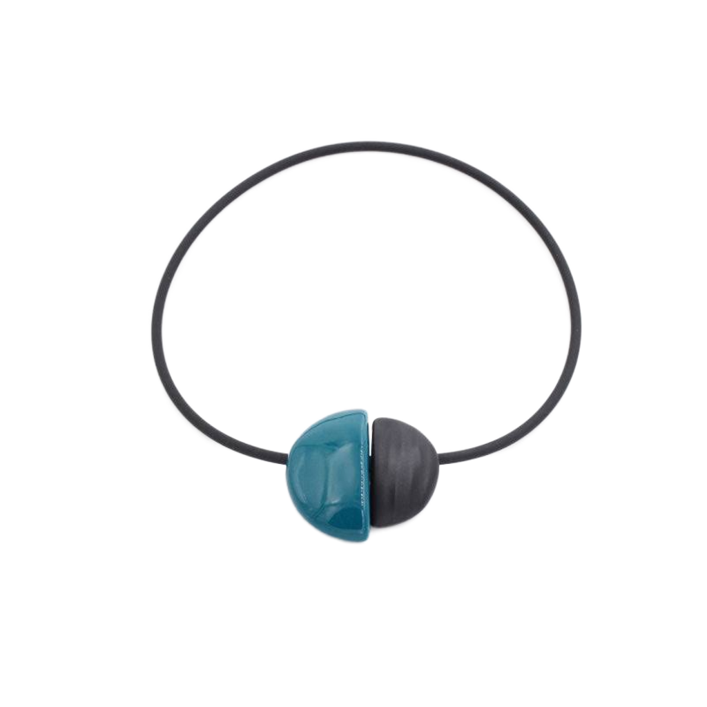 Inca Yucatan PVC Necklace, Duck Egg Blue