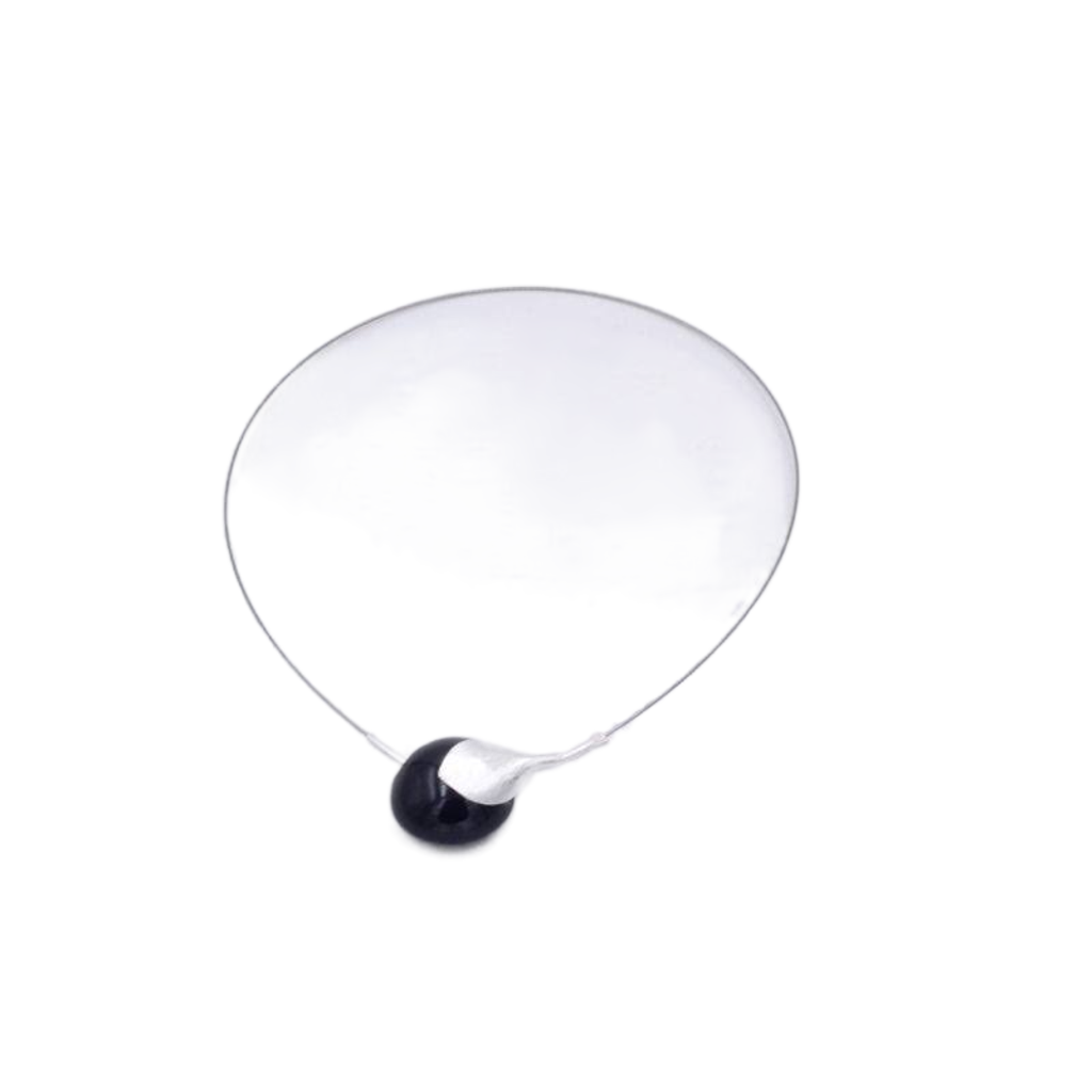 Fleur Ceramic Necklace, Midnight Blue