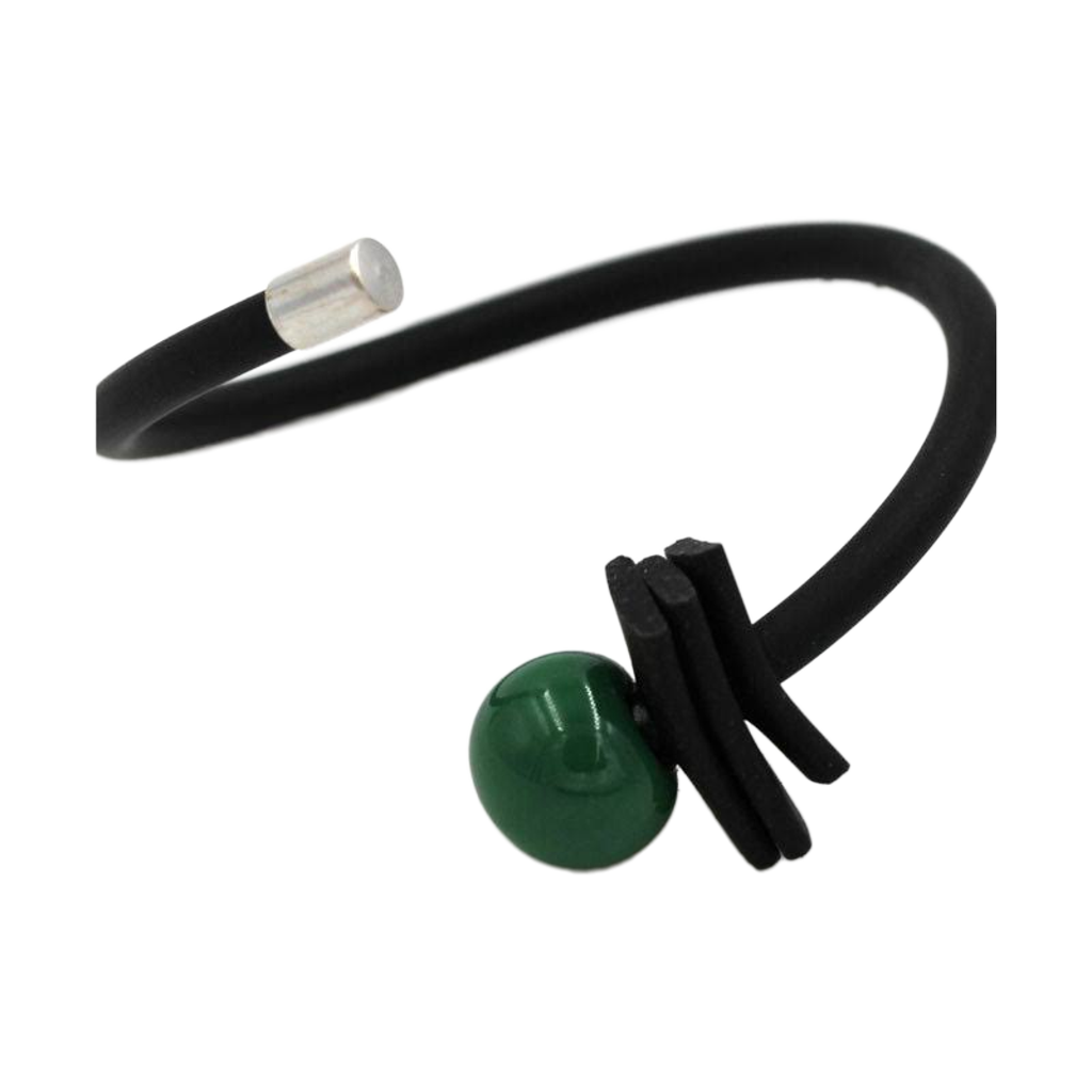 Tribal Ceramic Bracelet, Green