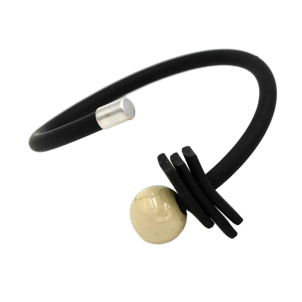 Tribal Ceramic Bracelet, Ivory