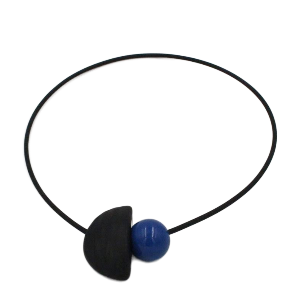 Nais Ceramic PVC Necklace, Azure