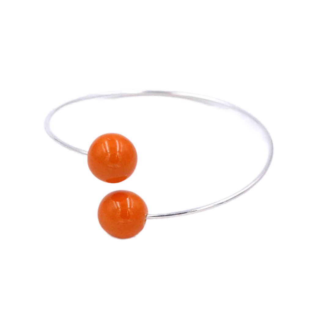 Perles Duo Ceramic Bracelet, Orange