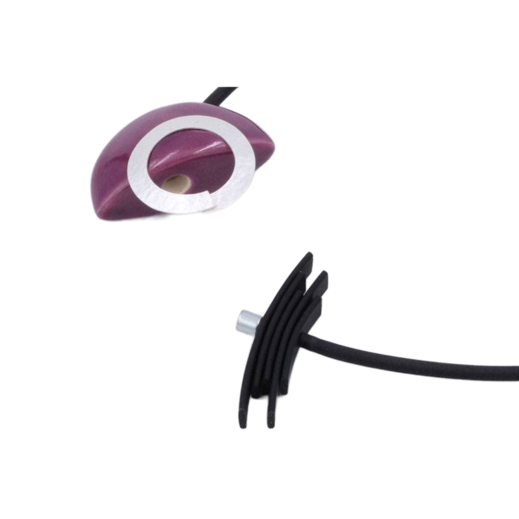 Saturne PVC Necklace, Plum