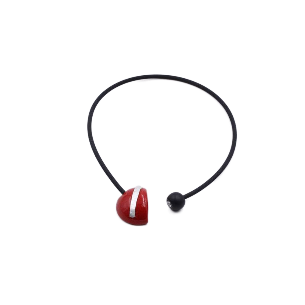 Slash PVC Necklace, Cherry