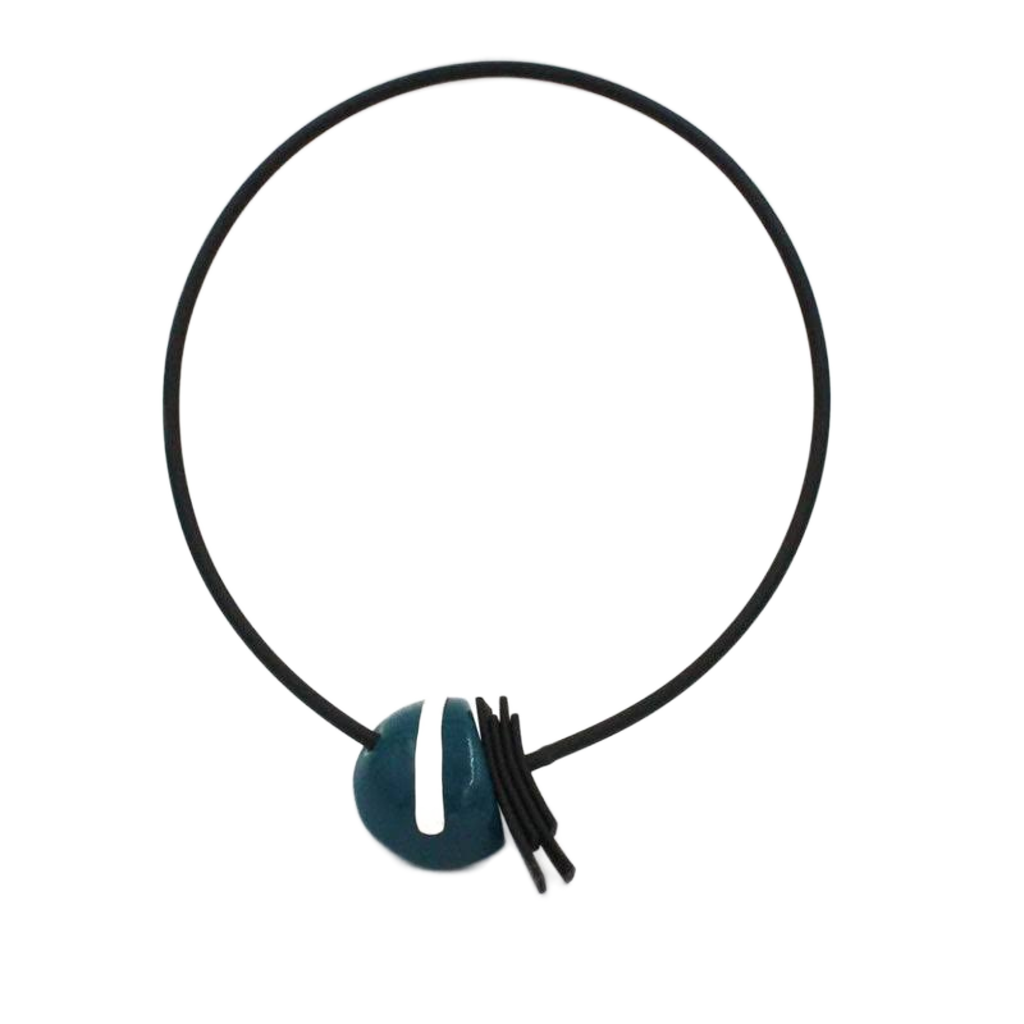 Slash PVC Necklace, Duck Blue Egg