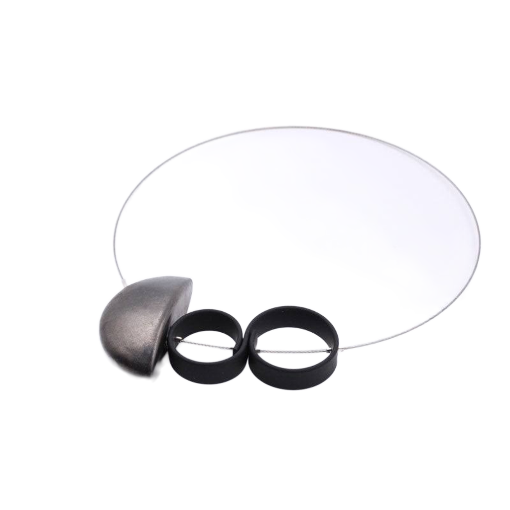 Stella Ceramic Necklace, Cast Iron