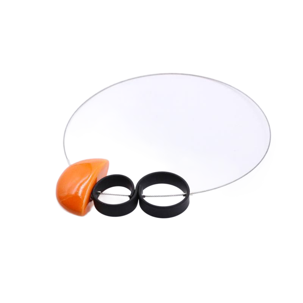 Stella Ceramic Necklace, Orange