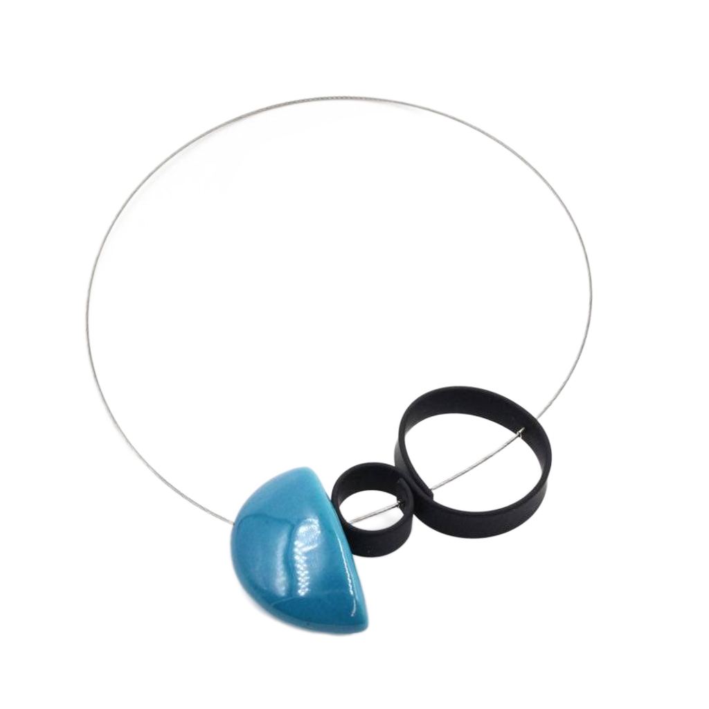 Stella Ceramic Necklace, Turquoise