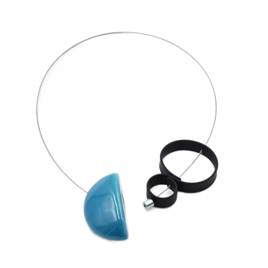 Stella Ceramic Necklace, Turquoise