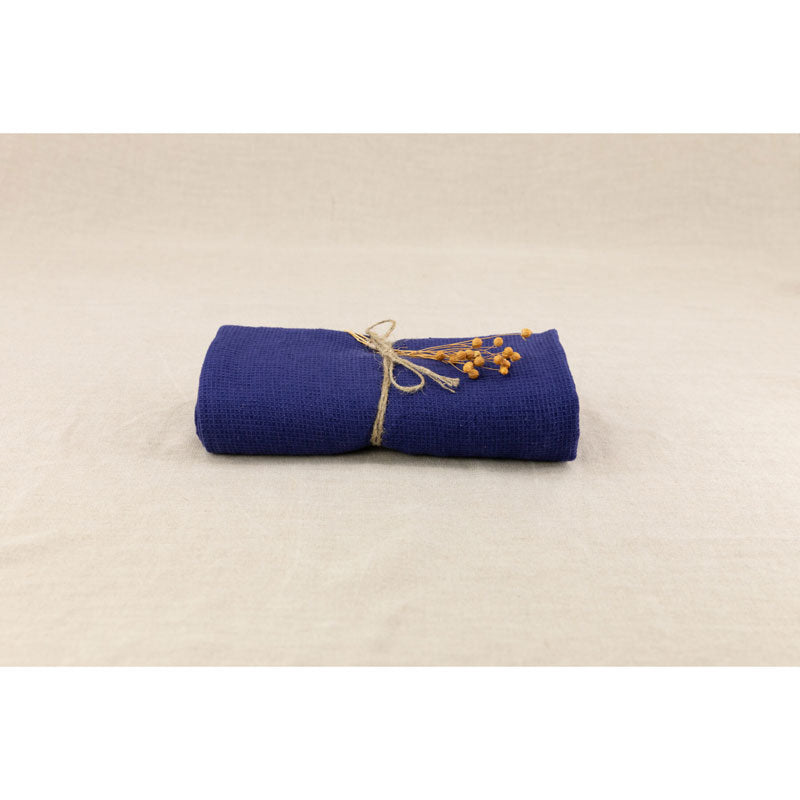 Pure Washed Linen Towels, Indigo