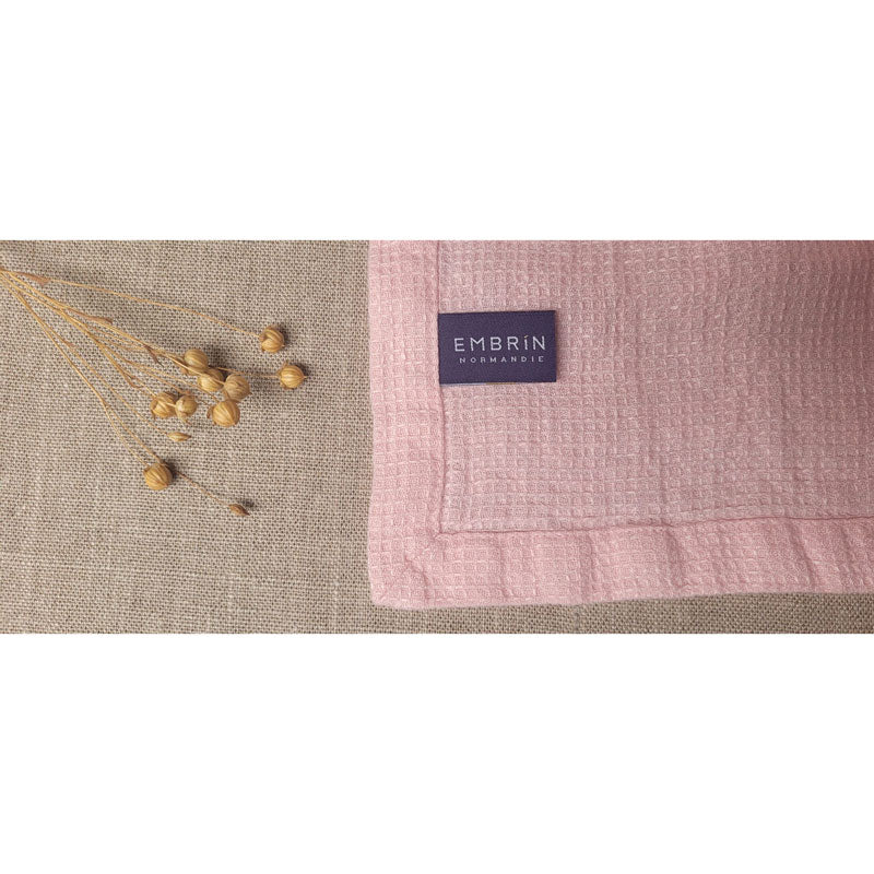 Pure Washed Linen Towels, Rose Petal