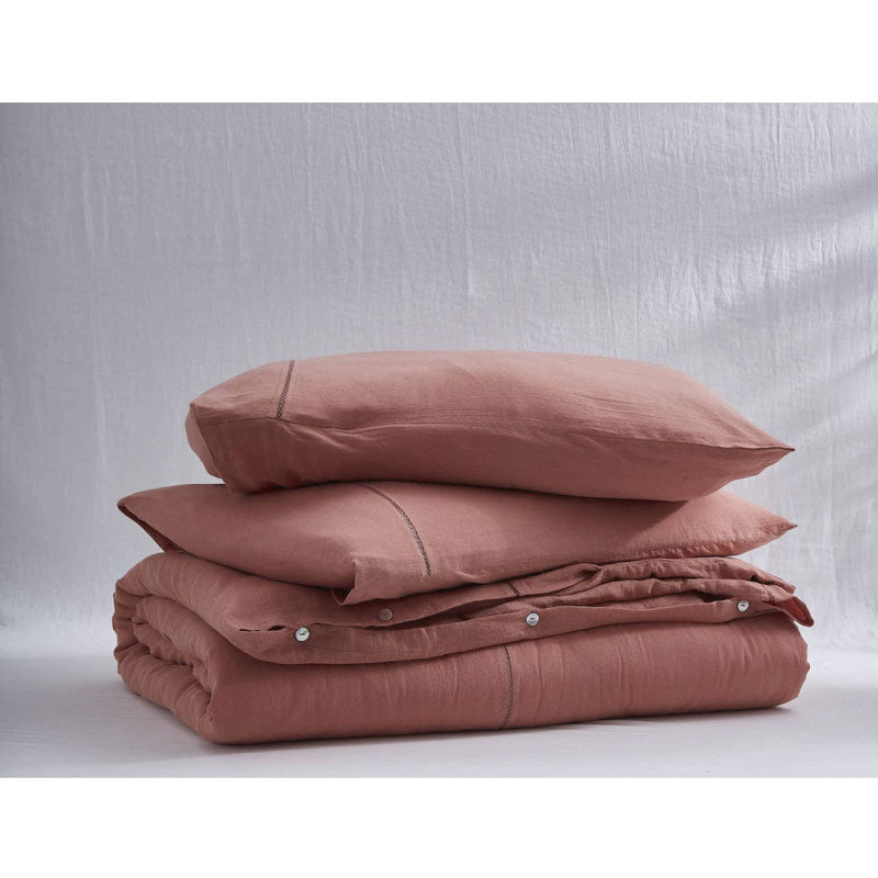 Prestige Linen Duvet Cover, Terracotta
