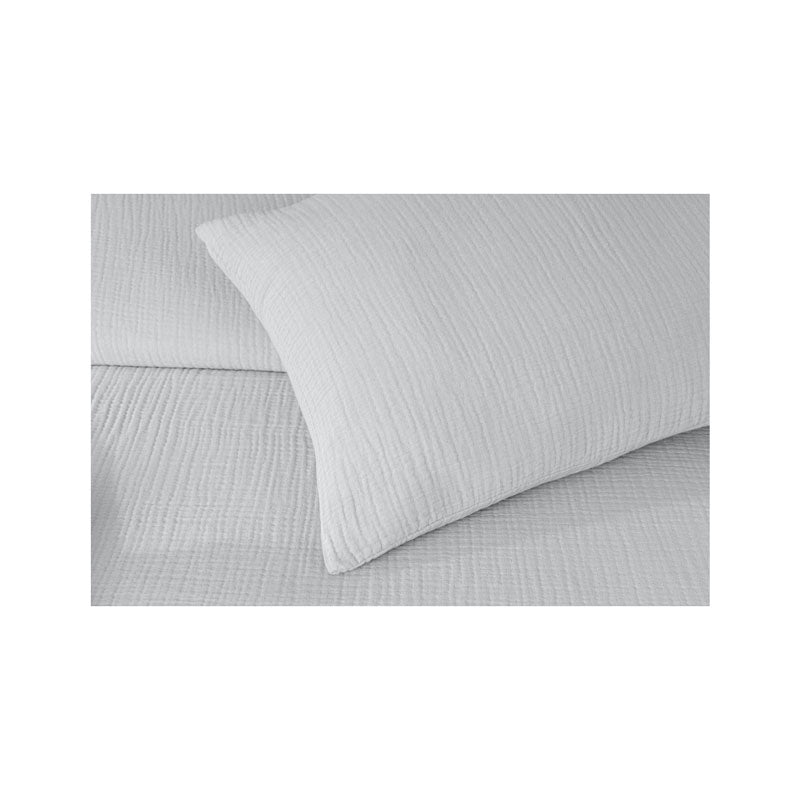 Cotton Gauze Pillow Case, Pearl Grey - Zouf.biz