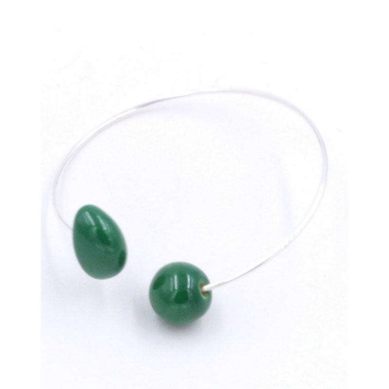 Inca Ceramic Bracelet, Green