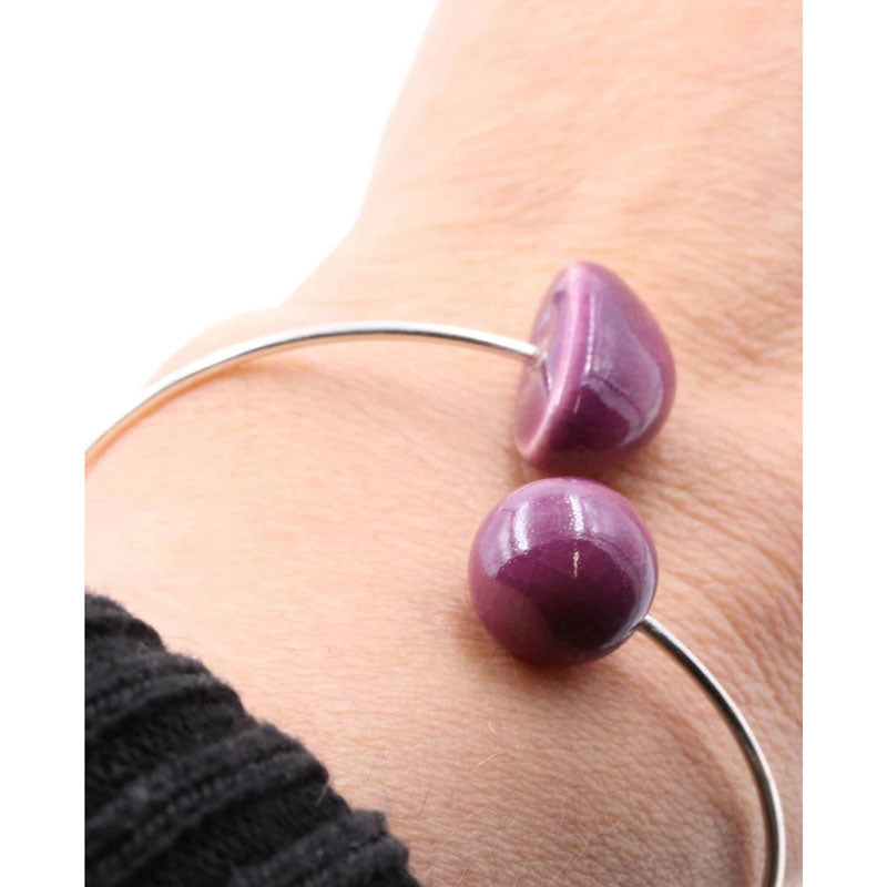 Inca Ceramic Bracelet, Plum