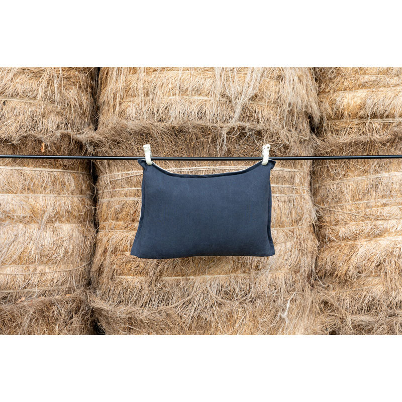 Pure Washed Linen Cushion Cover, Two-Tone Caviar Grey