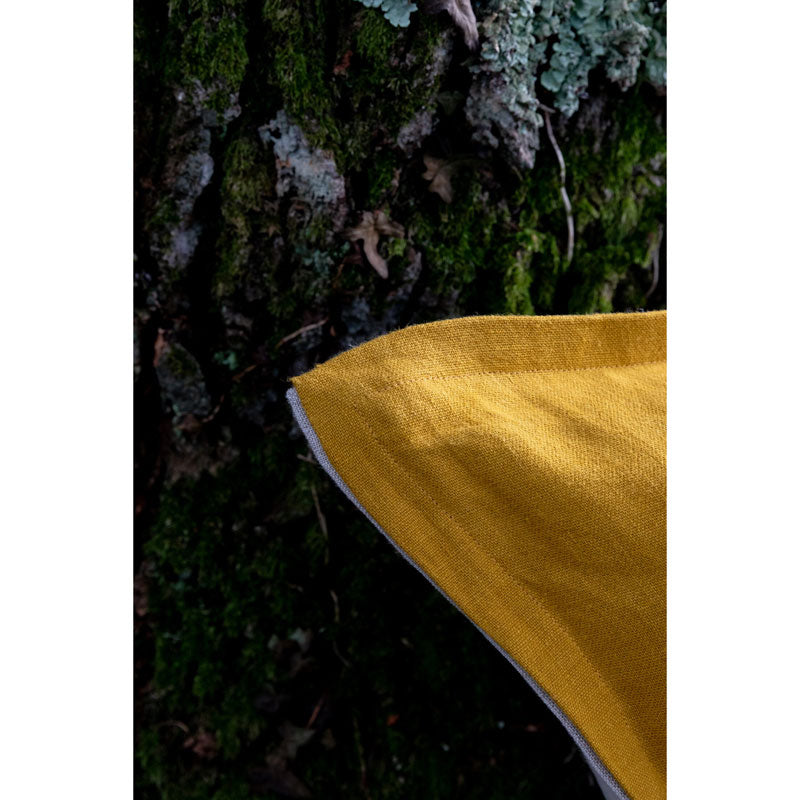 Pure Washed Linen Cushion Cover, Two-Tone Curry Yellow