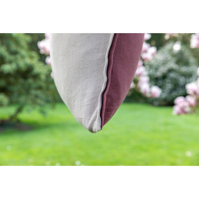 Pure Washed Linen Cushion Cover, Two-Tone Dusty Pink
