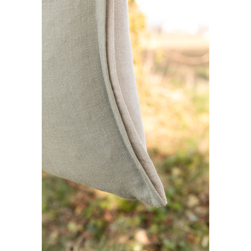 Pure Washed Linen Cushion Cover, Two-Tone Lichen Green