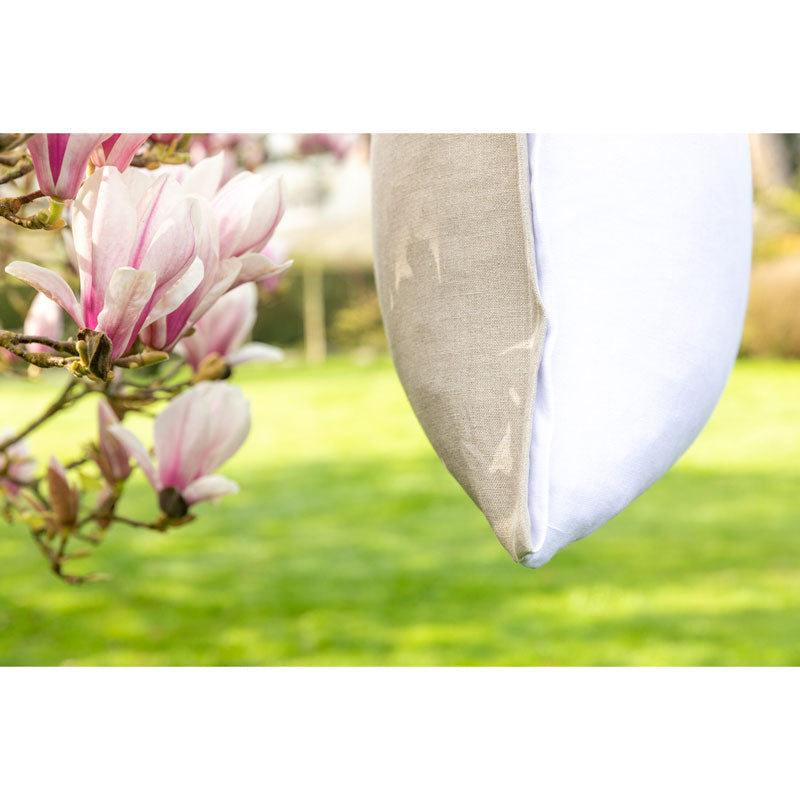 Pure Washed Linen Cushion Cover, Two-Tone Optic White