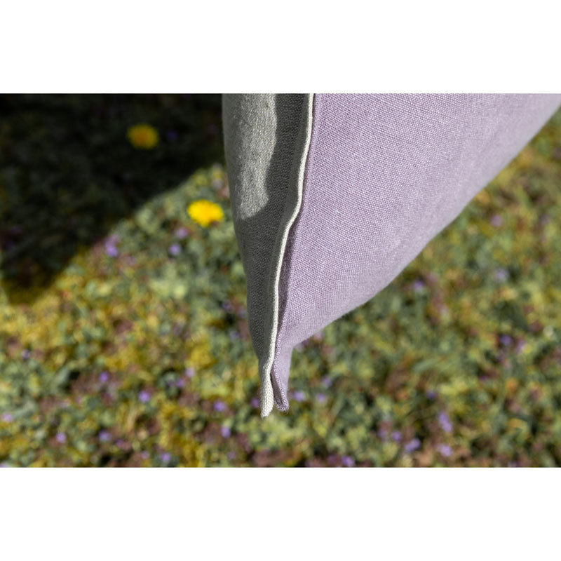 Pure Washed Linen Cushion Cover, Two-Tone Violet