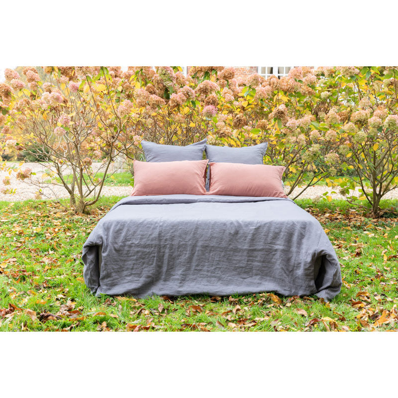Pure Washed Linen Duvet Cover, Ash Grey