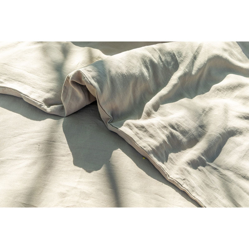 Pure Washed Linen Duvet Cover, Laurel Green