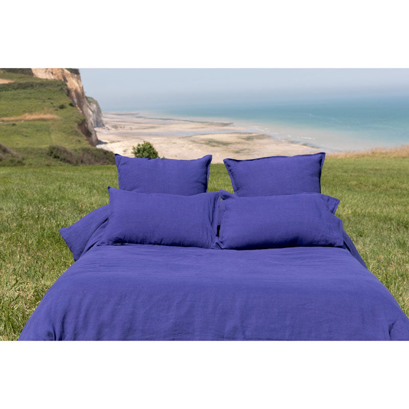 Pure Washed Linen Duvet Cover, Indigo