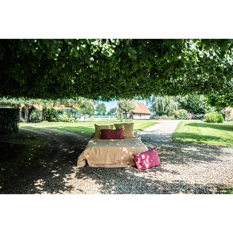 Pure Washed Linen Duvet Cover, Peach