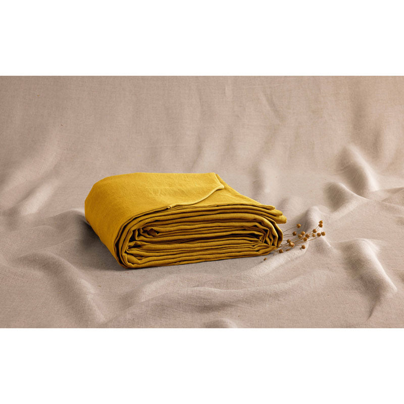 Pure Washed Linen Duvet Cover, Saffron