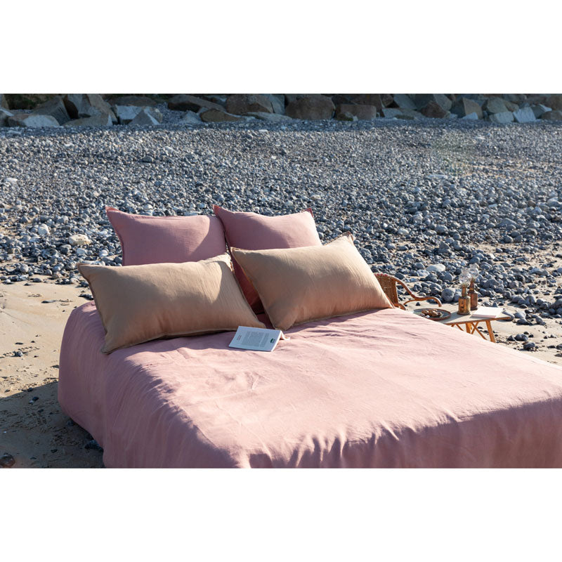 Pure Washed Linen Duvet Cover, Terracotta