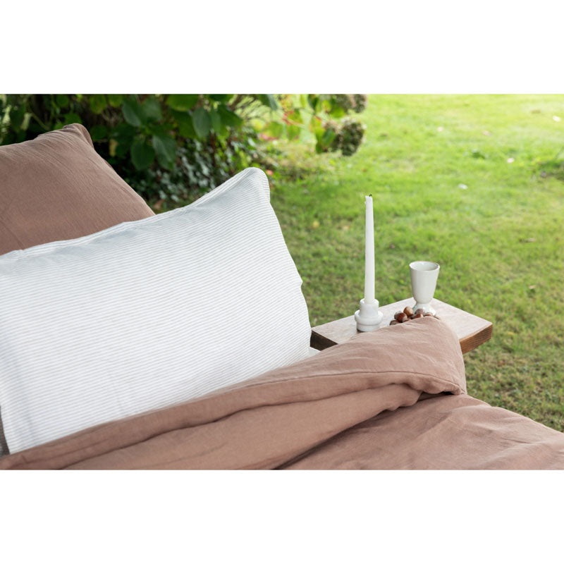 Pure Washed Linen Flat Sheet, Hazelnut