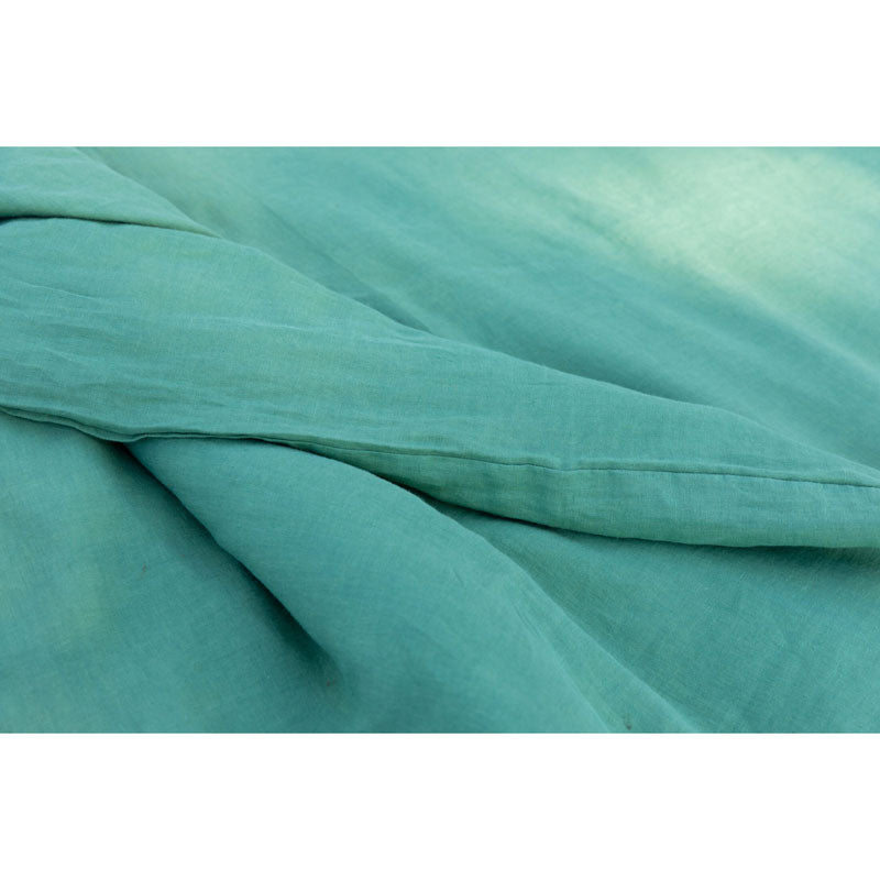 Pure Washed Linen Flat Sheet, Pea Green