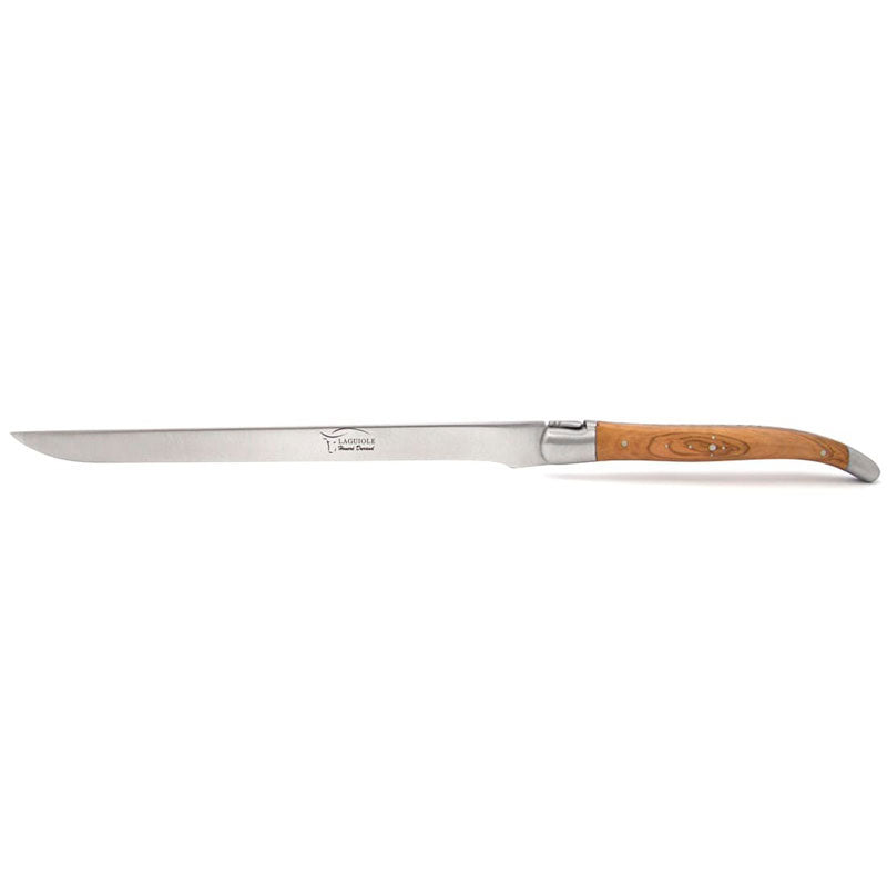 Laguiole Foie Gras Knife, Olive Wood - Zouf.biz