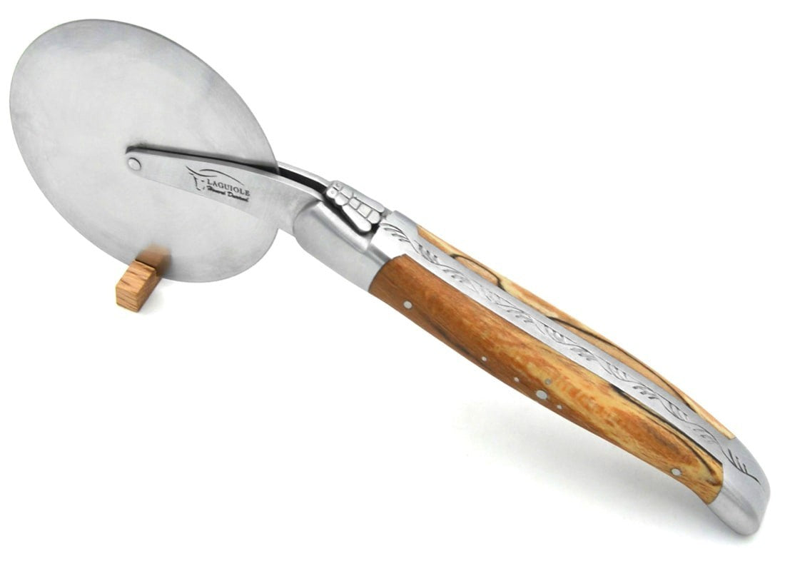 Laguiole Pizza Wheel Aubrac Beech Handle, Prestige Collection