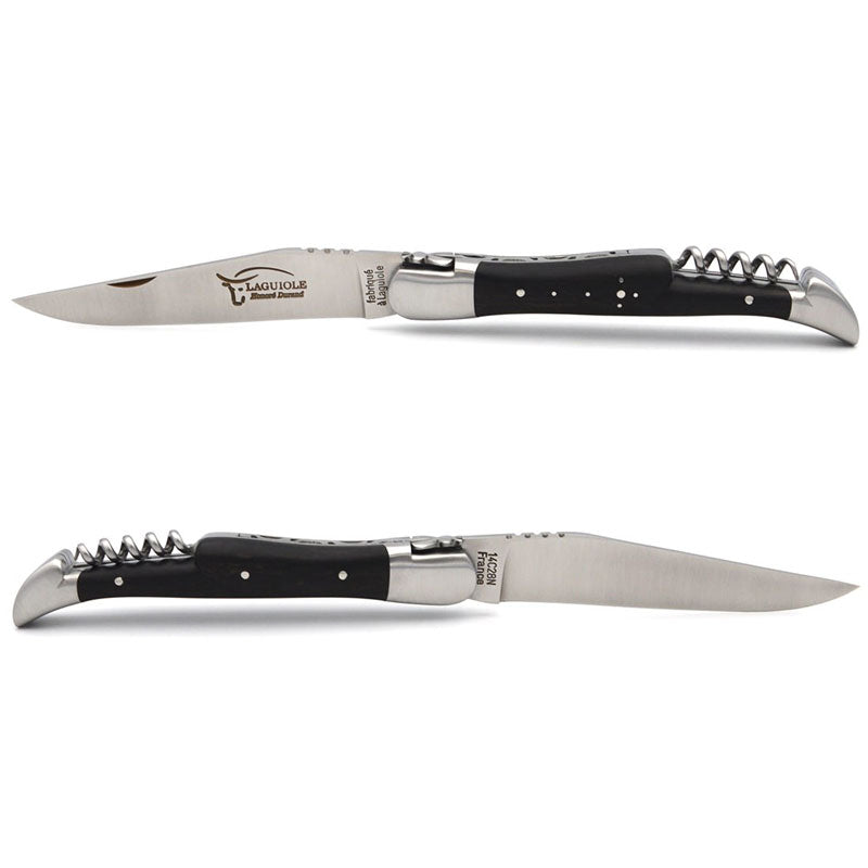 Laguiole Ebony Wood 2 Piece Pocket Knife - 12cm, Prestige Collection - Zouf.biz