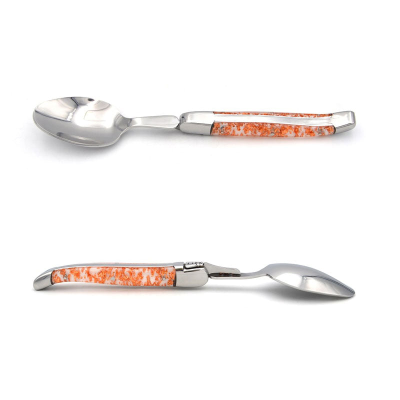 Laguiole Table Spoons, Copper Foil Inclusion