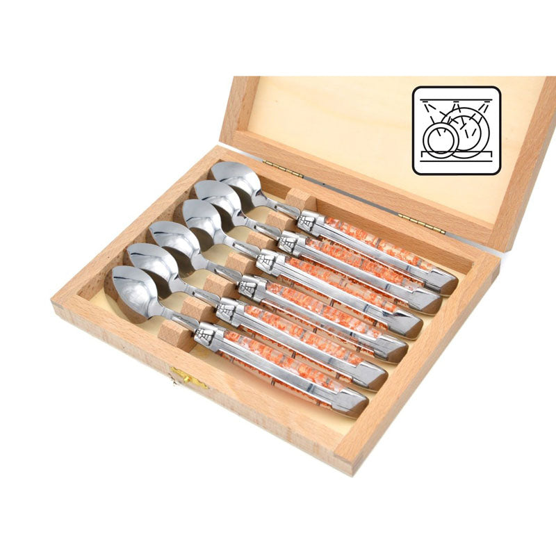 Laguiole Teaspoons, Copper Foil Inclusion