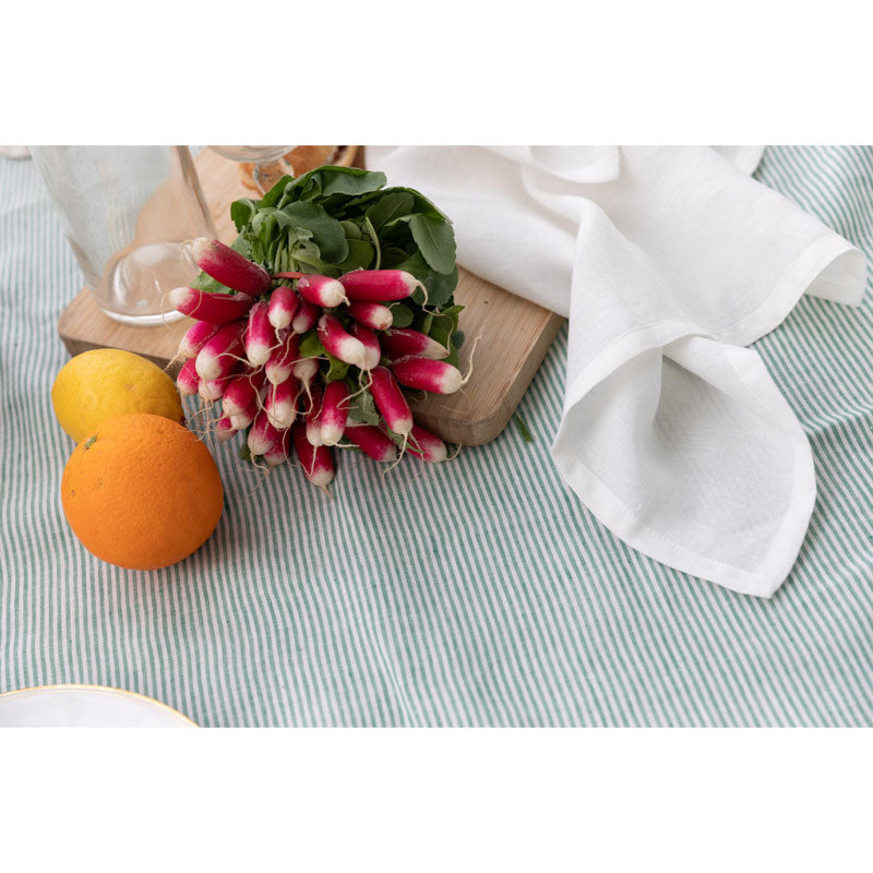 Pure Washed Linen Napkins, Set of 4, Chalk White