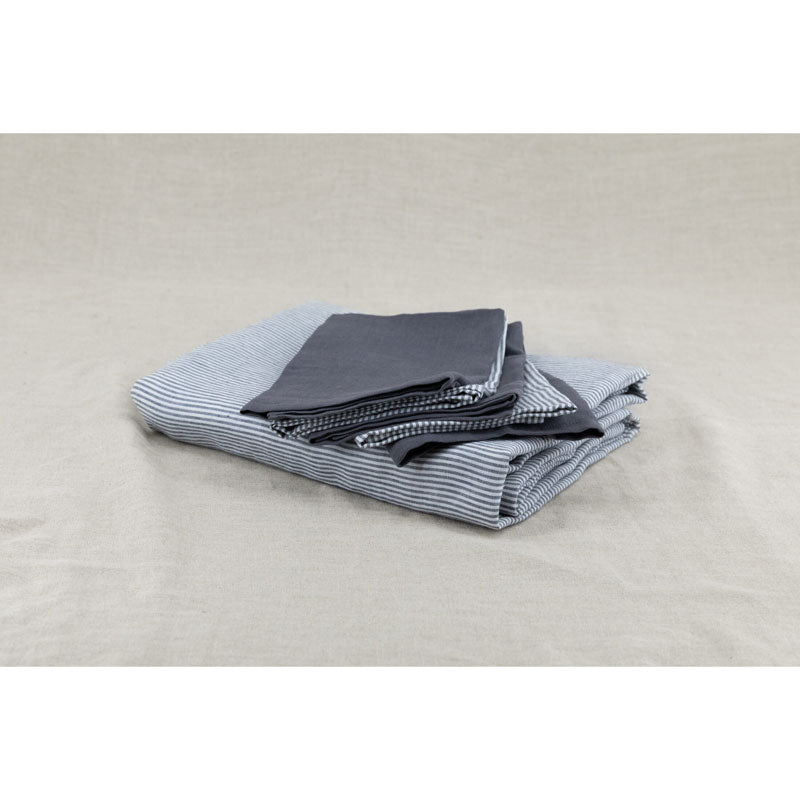 Pure Washed Linen Napkins, Set of 4, Flint Grey