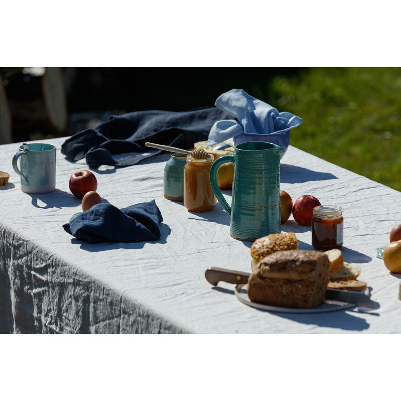 Pure Washed Linen Napkins, Set of 4, Midnight Blue