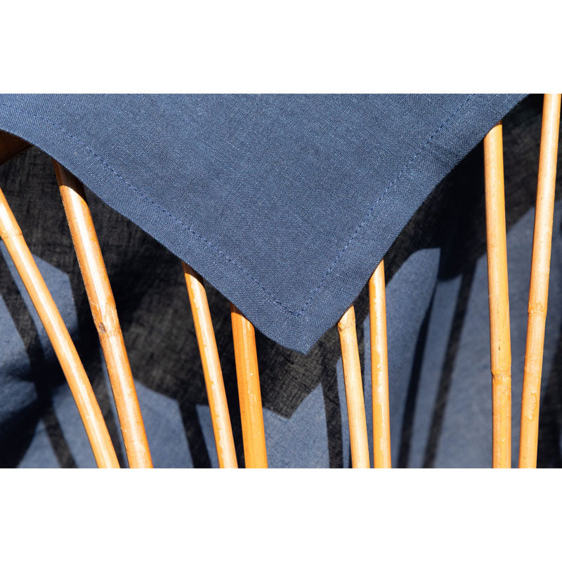 Pure Washed Linen Napkins, Set of 4, Midnight Blue