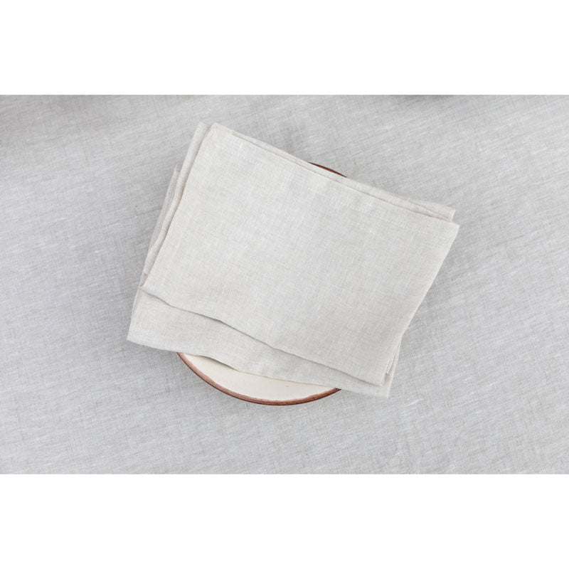 Pure Washed Linen Napkins, Set of 4, Natural
