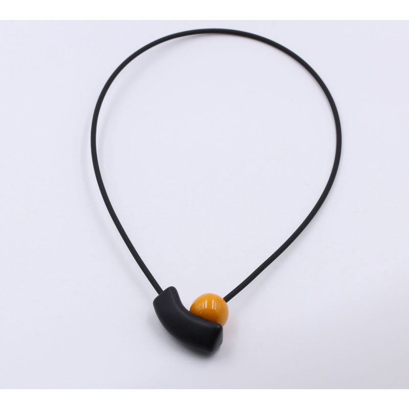 Atome PVC Necklace, Apricot - Zouf.biz